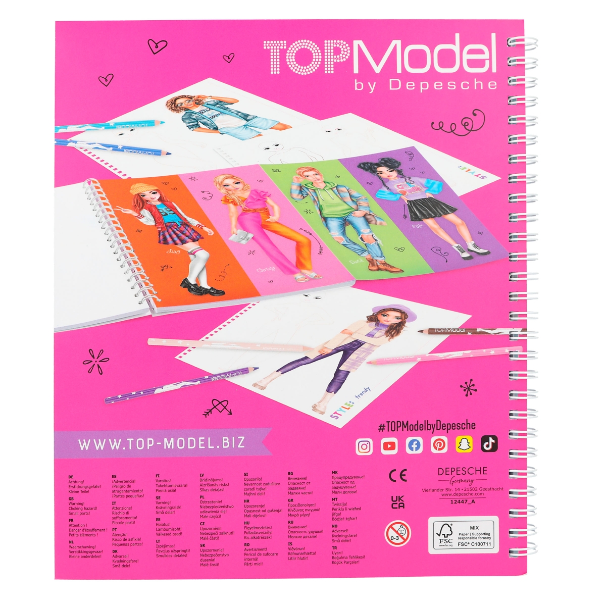 Album de coloriage Top Model Create your Top Model Community, KONTIKI -  Papeterie - Decitre