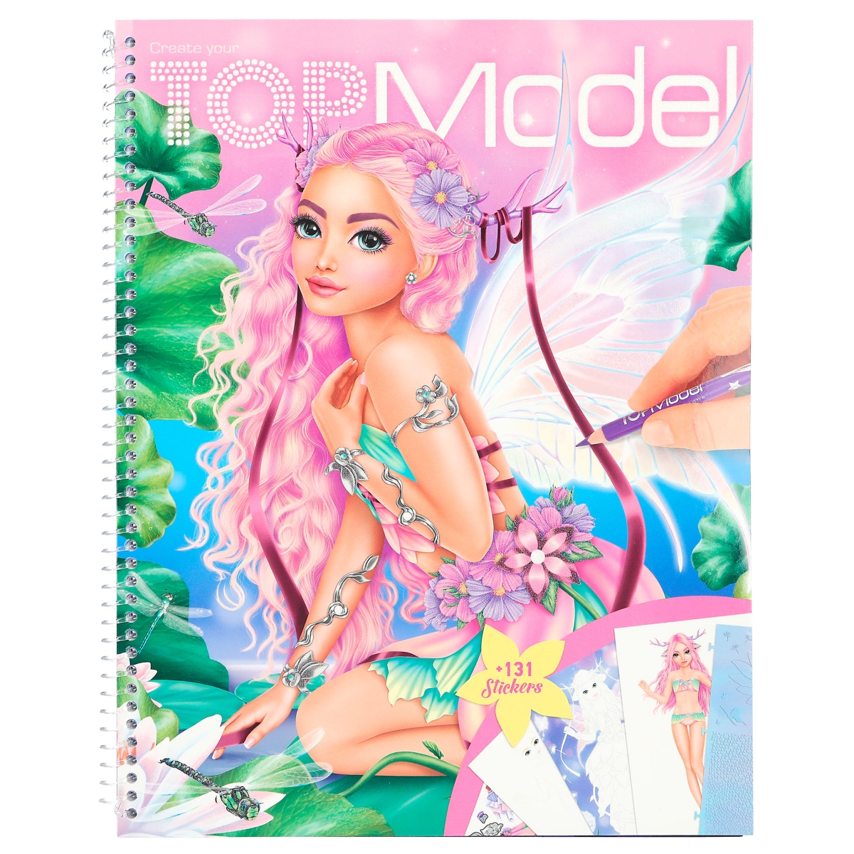 Depesche 10559 Colouring Book TOPModel Stand Up with Cardboard Figures 21.5  x 16.5 x 1.7 cm