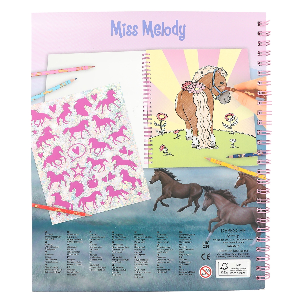 Depesche - Miss Melody Colouring Book With Reversible Sequins