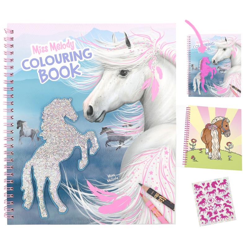 Pferde-Fans & Miss Malbücher für Melody: Kreativ-Sets