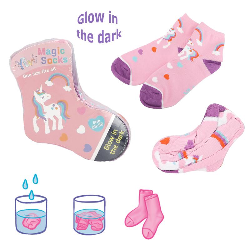 Ylvi Magische Socken mit Glowin the dark Effekt