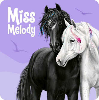 books for Melody: lovers horse and creative Miss sets colouring
